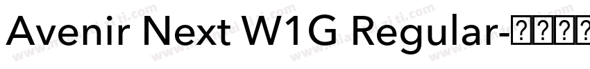 Avenir Next W1G Regular字体转换